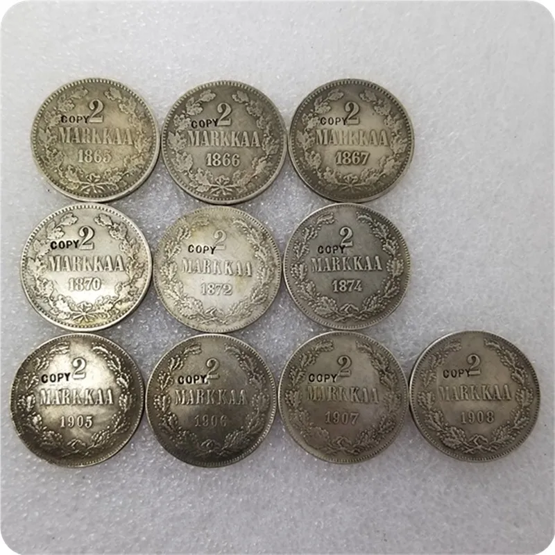 Копировальные монеты Finland 2 markkaa 1905L-1908L | Дом и сад