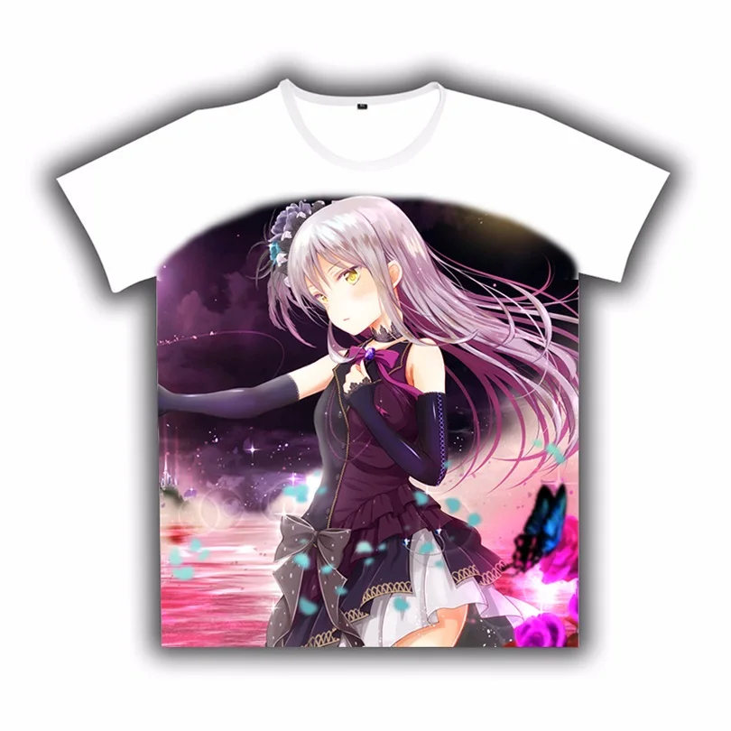Футболка аниме Bang Dream! Принт милый Косплей короткий рукав белая футболка для женщин и мужчин повседневные студенческие летние спортивные топы индивидуальный подарок - Цвет: 20