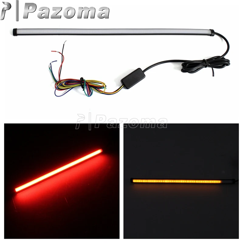 

45cm LED Motorcycle Universal Sequential Switchback Flowing Taillight Turn Signal Brake Light Lamp Strips
