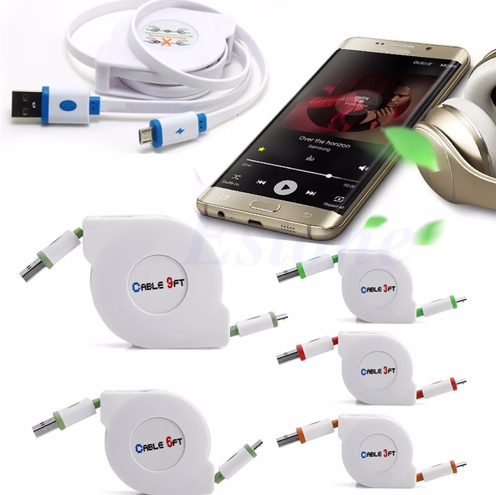 Новейший 1/2/3 М Выдвижной Micro USB кабель для синхронизации данных и зарядки Android LG