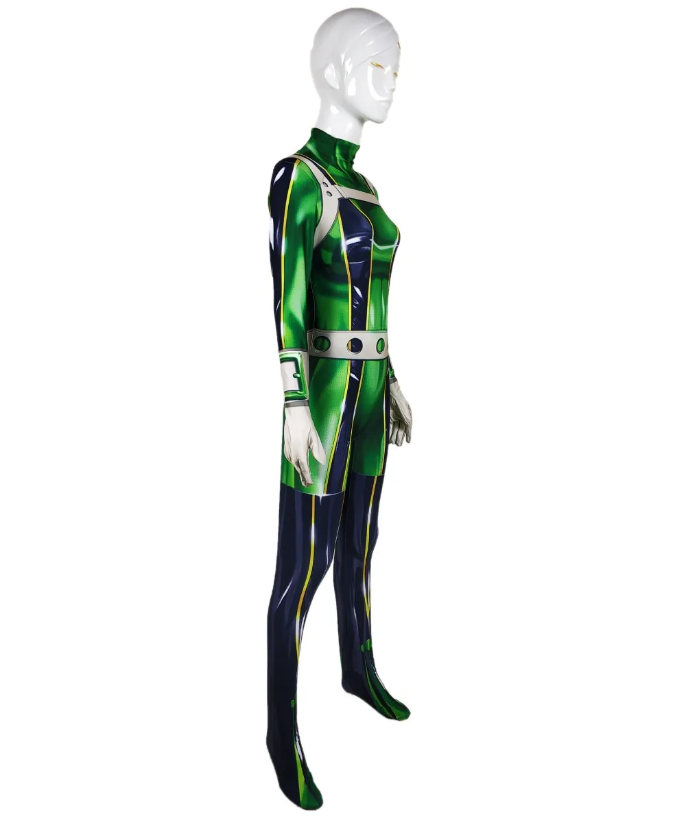 Костюм для косплея fracker Pro Hero Tsuyu Asui My Zentai боди костюм Хэллоуина Вечеринки