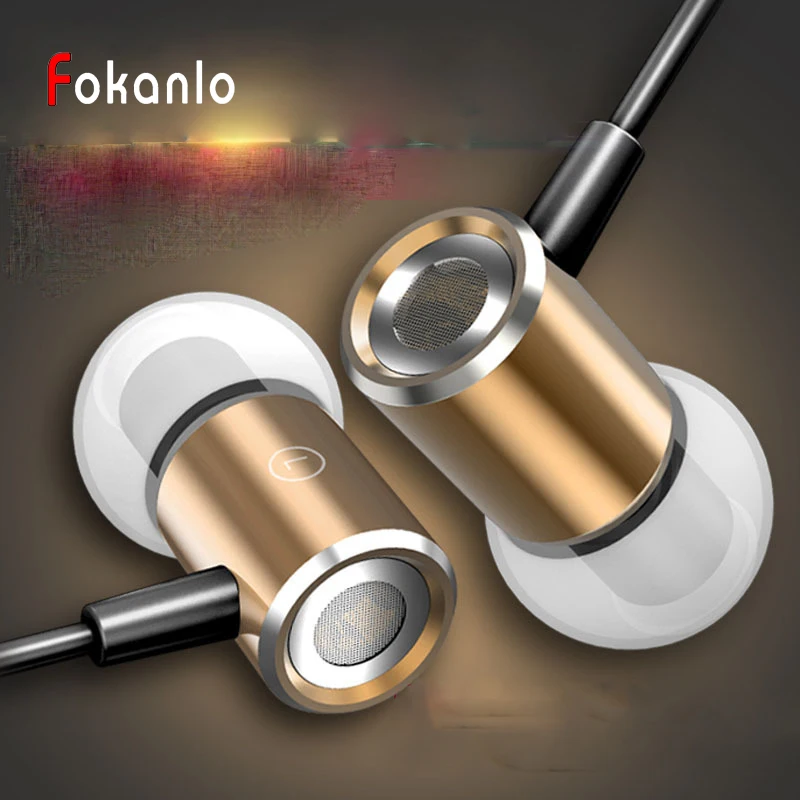 Горячая качество золотые металлические наушники Ear телефоны для Iphone samsung MP3 с
