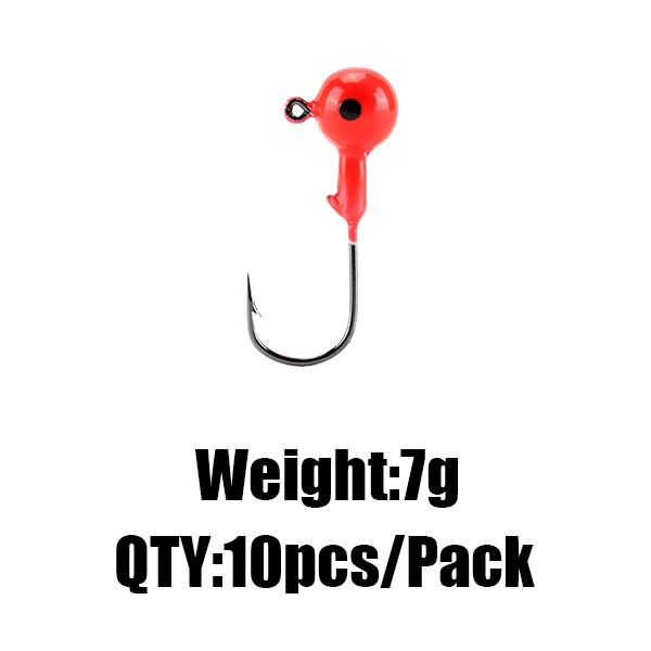 7g 10pcs SeaKnight SK01/SK02 свинцовая головка джиг рыболовные крючки 3,5 г 5 г 7 г 10 г 14 г 20 г джиг Крючки для мягкой рыбалки приманки рыболовные снасти - Цвет: 7g 10pcs