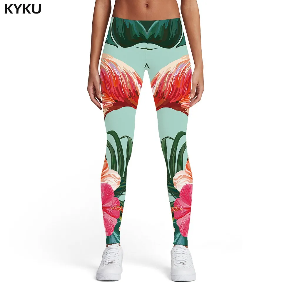 Ladies leggings04 Бренд KYKU, леггинсы с рисунком вишни, женские леггинсы с фруктами, эластичные белые брюки с рисунком, абстрактные спортивные женские леггинсы, штаны, джеггинсы - Цвет: Ladies leggings04