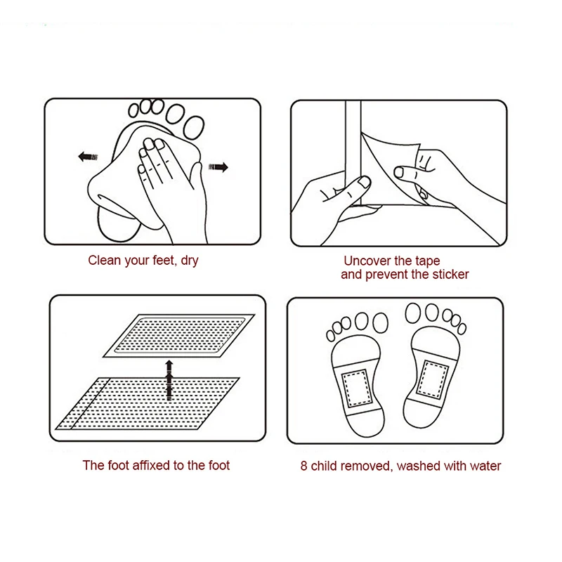 

50pcs Traditional Decompression Bamboo Vinegar Foot Patch With Tape Foot Health Care Chinese Patch Remove Dirt And Relax