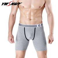 mens long boxer shorts cotton breathable sexy half length boxers long leg underpants sculpting slip underwear plus size l 3xl