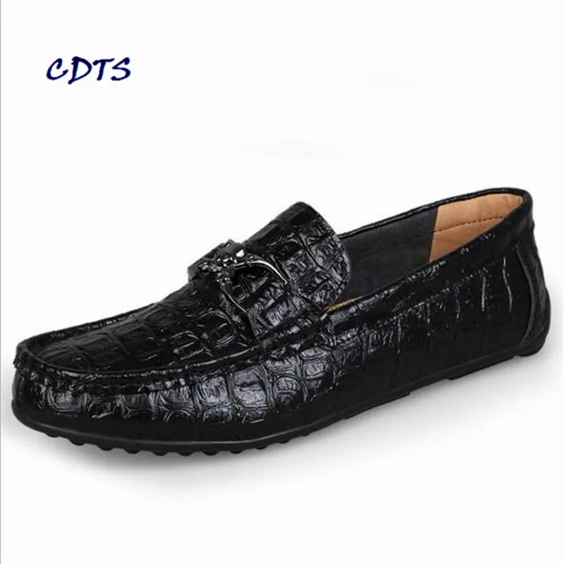 

high quality Comfortable Driving Shoes Crocodile pattern Loafer Casual Fashion Soft-bottom Flats Zapatos Hot Sale free shipping