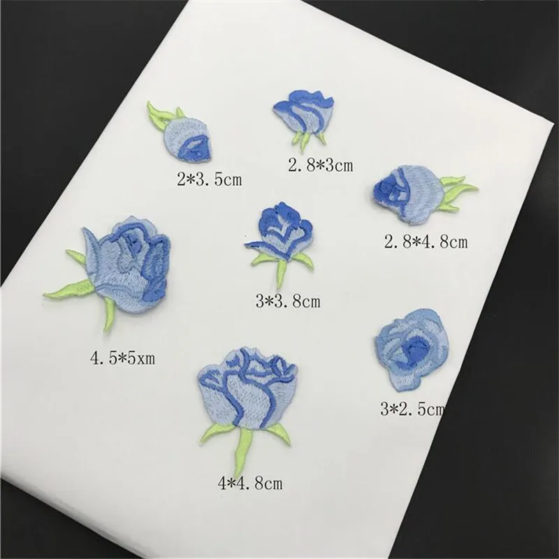 7 шт./компл. маленькая Красивая Цветочная аппликация Одежда Вышивка патч ткань