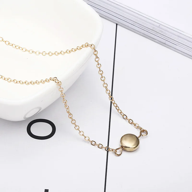 Колье Moana Collares, новое ювелирное изделие, три слоя и тонкое ожерелье в горошек, металлический стержень, свисающий стержень