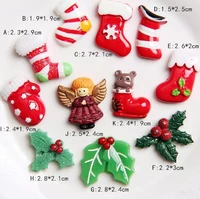 100pcs mixed resin christmas series decoration crafts flatback cabochon embellishments for scrapbooking beads diy accessories