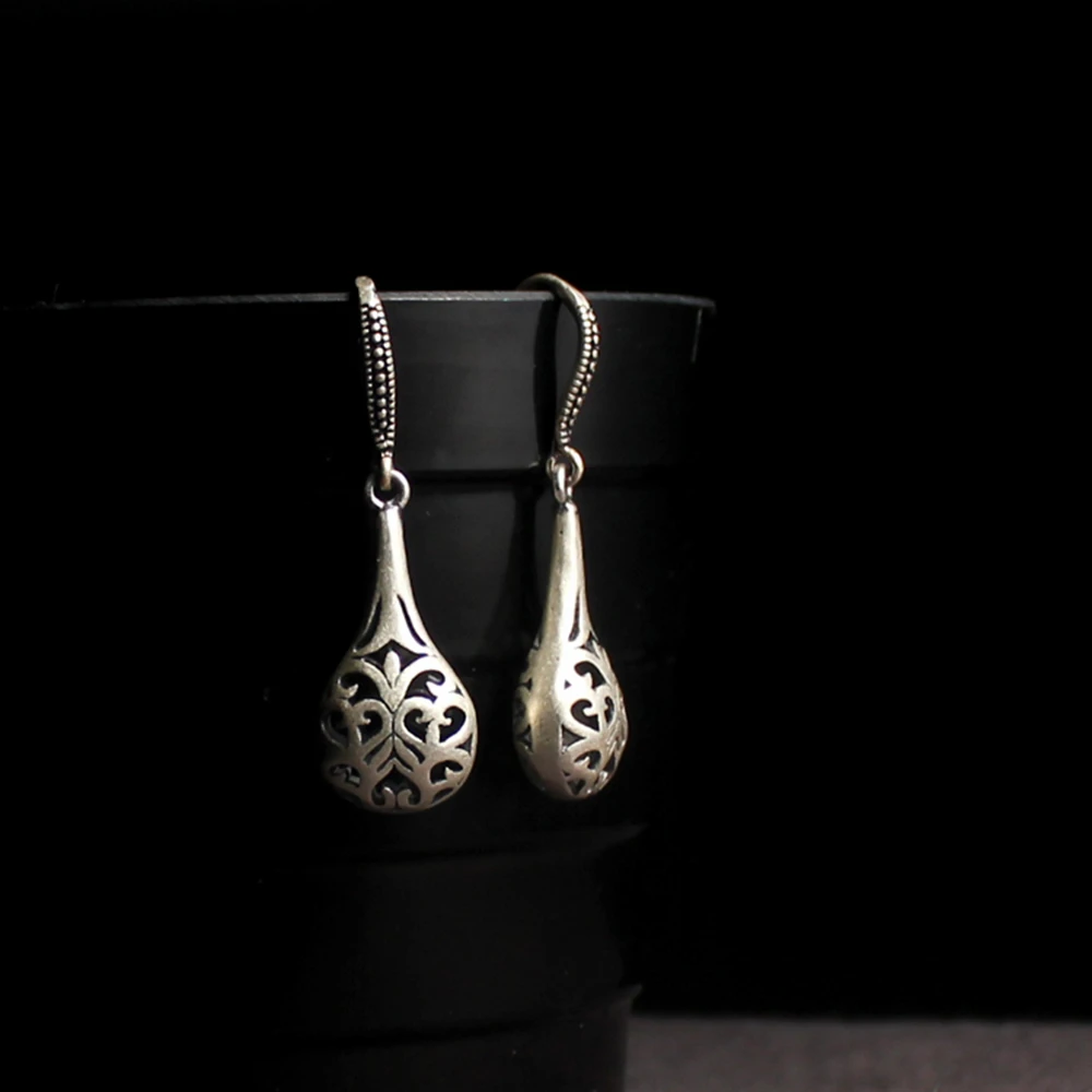 

Real 925 Sterling Silver Pendientes Vintage Earrings Punk Jewelry Minimalism Oorbellen Charm Boho Brincos Earrings for Women