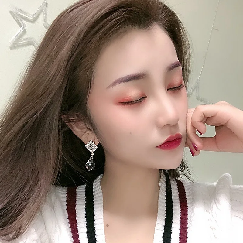 MENGJIQIAO Новые корейские элегантные квадратные Кристальные цепи кисточкой Висячие
