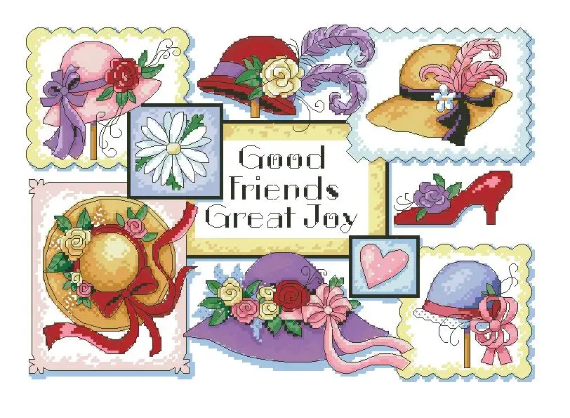 Высокое качество Прекрасный Счетный крест стежка комплект Хорошие друзья