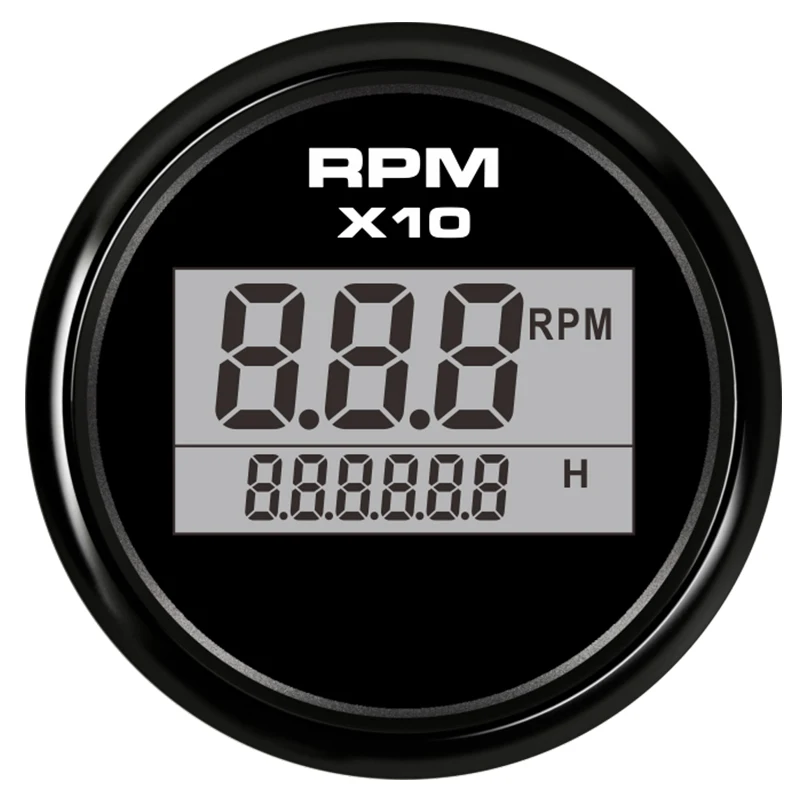 52 мм автоматический тахометр цифровой водонепроницаемый Тахометр 0-9900 для лодки
