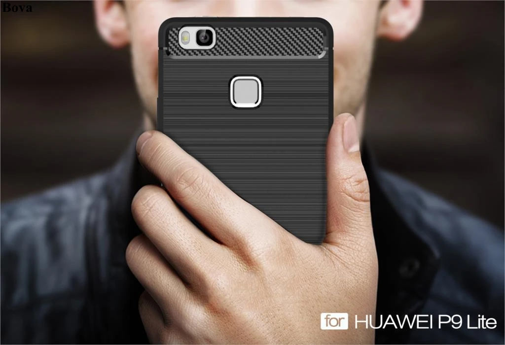 Bova защитный чехол из углеродного волокна для Huawei P9 Lite ТПУ силиконовый
