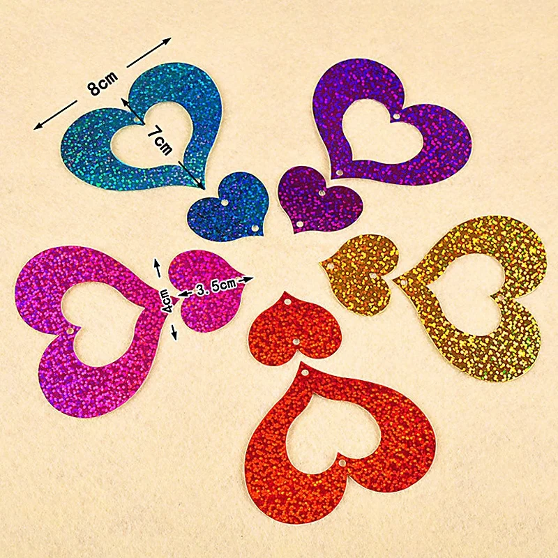 100 шт. лазерные блестки в форме сердца подвеска Гелиевый шар аксессуары свадебное