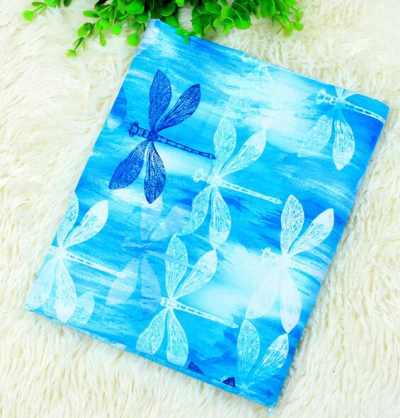 Zy DIY новый дизайн бренда довольно Ocean Blue Летающая Стрекоза ситец Ткань для шитья