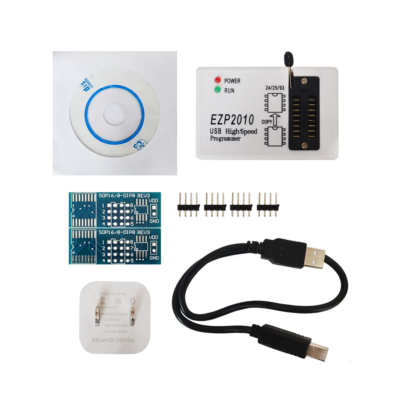 [Простая Кнопка] EZP2010 Высокоскоростной USB SPI программатор с поддержкой 24 25 93 EEPROM