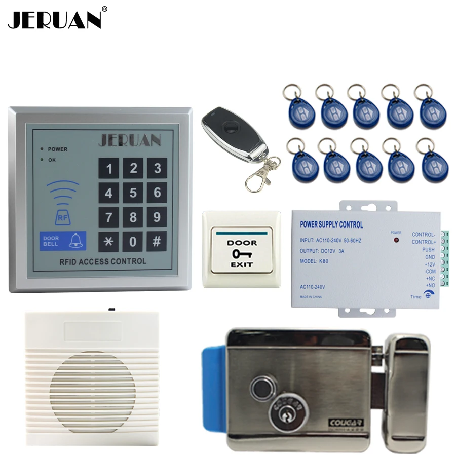 JERUAN RFID кнопка управления паролем комплект системы доступа + динамик дверной