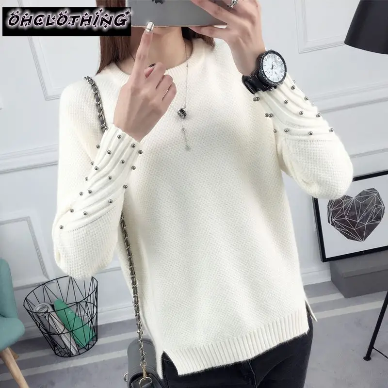 Новинка Весна 2021 корейский короткий Универсальный Зимний свитер OHCLOTHING вязаная