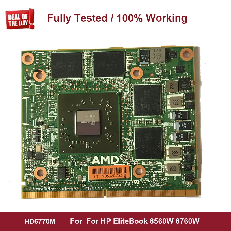 Оригинальная видеокарта FirePro M5950 HD6770M HD6770 HD 6770M 216-0810001 VGA 1 ГБ для hp EliteBook 8560 Вт 8760 Вт полностью протестирована