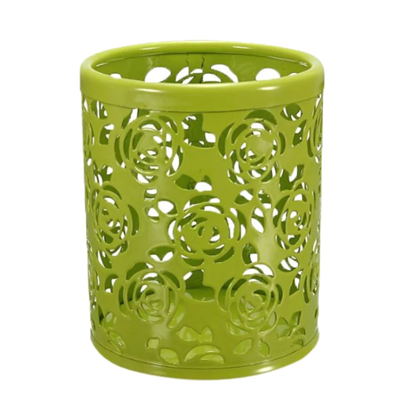 Металлические полые розы контейнер для карандашей и с цветочным дизайном