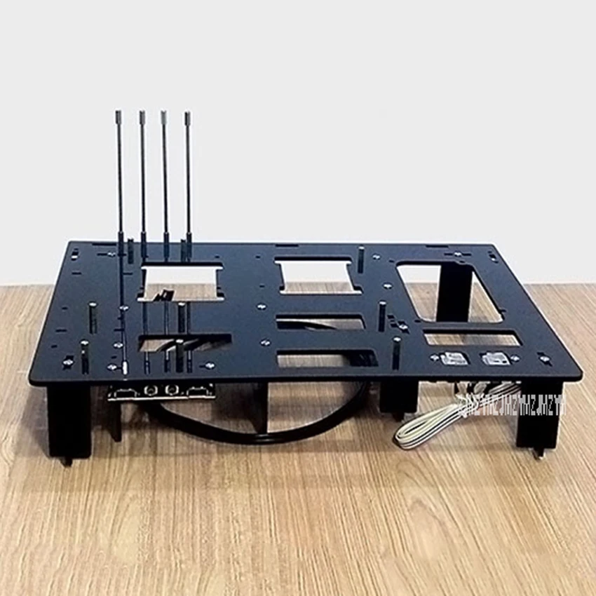 Черный DIY персональный акриловый корпус для компьютера Настольный ПК чехол