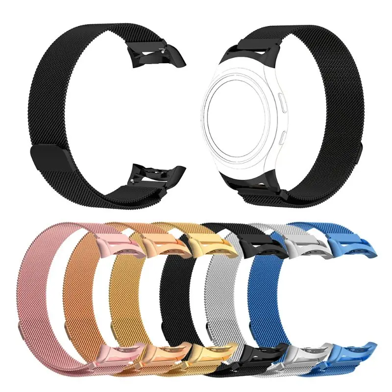 OOTDTY браслет из нержавеющей стали магнитный ремешок для samsung gear Fit 2 Fit2 Pro Smart умный ремень для часов Ремешки для часов