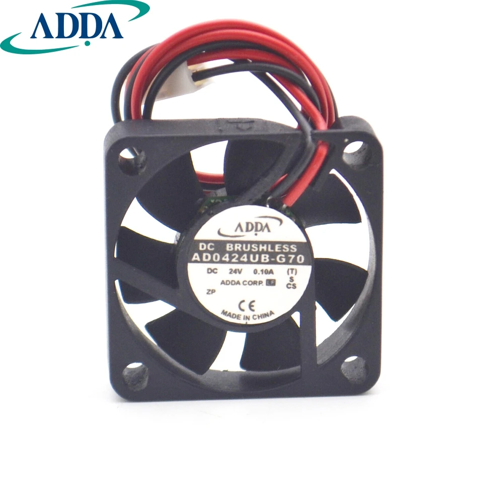 ADDA оригинальный AD0424UB G70 DC 24 В 0.1A 4010 40*40*10 мм 2 провода 6800 об./мин. двойной шариковый