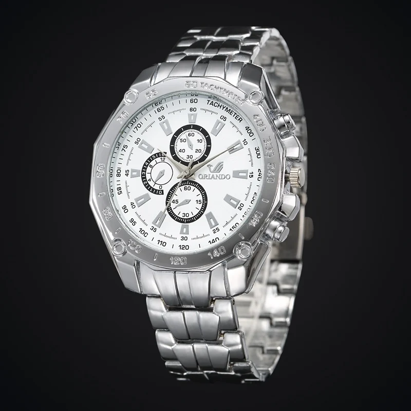 Белый Relojes Hombre роскошные деловые часы мужские модные водонепроницаемые спортивные кварцевые часы из нержавеющей стали спортивные часы с таймером Nibosi Montre - Цвет: Белый