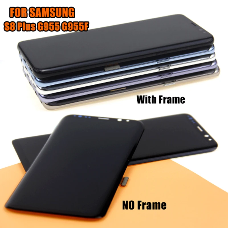 100% тест супер AMOLED S8 LCD с рамкой для SAMSUNG Galaxy G950 G950F дисплей Plus G955 G955F сенсорный экран