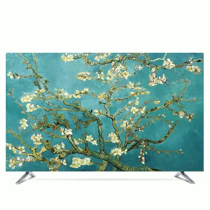 1"-80" 22 дюйма 75 дюймов Экран ЖК-дисплей ТВ PC чехол декоративные капот Шторы Дерево Цветочный Водонепроницаемый зеленый