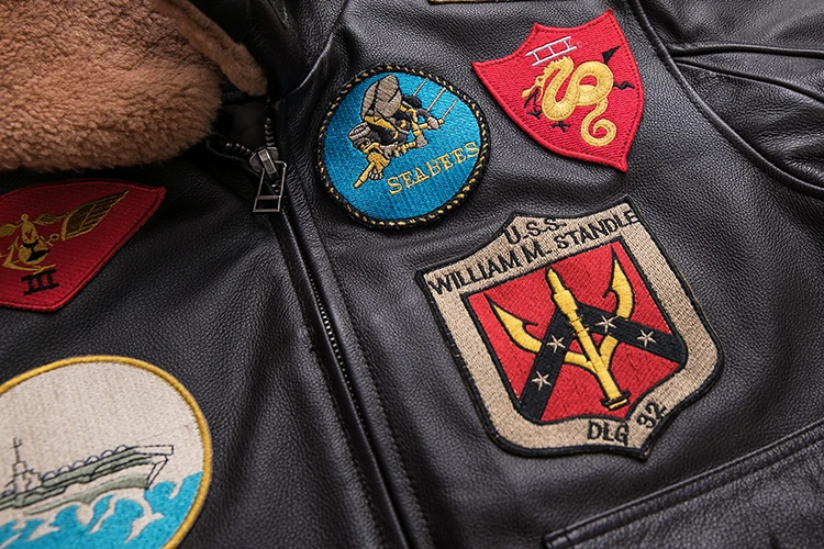 G1 Air Force Pilot куртка из натуральной кожи мужская куртка-бомбер из воловьей кожи плюс хлопок утолщенная мотоциклетная одежда мужской кожаный плащ