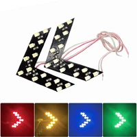 2pcslot led arrow panels 14 smd indicator turn signal light for car rear view mirror car styling wholesales