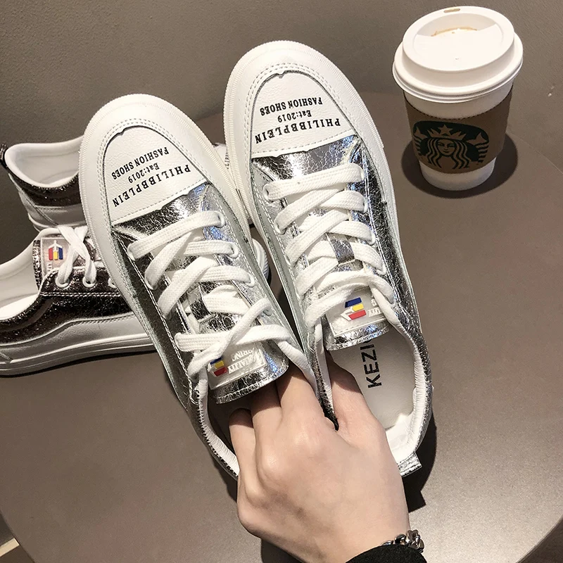 Bling fashion White running shoes for women PU Height Increasing Waterproof sneakers zapatos de mujer MA-134 | Спорт и развлечения