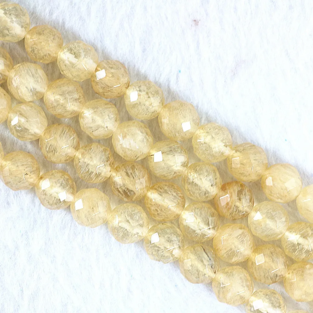 Yellow Watermelon Tourmaline Stone 4mm 6mm 8mm 10mm 12mm 14mm Round Faceted Loose Beads Diy Jewelry Making 15&quot B510 | Украшения и