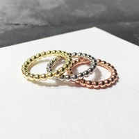 fashion small bead rose gold color women rings