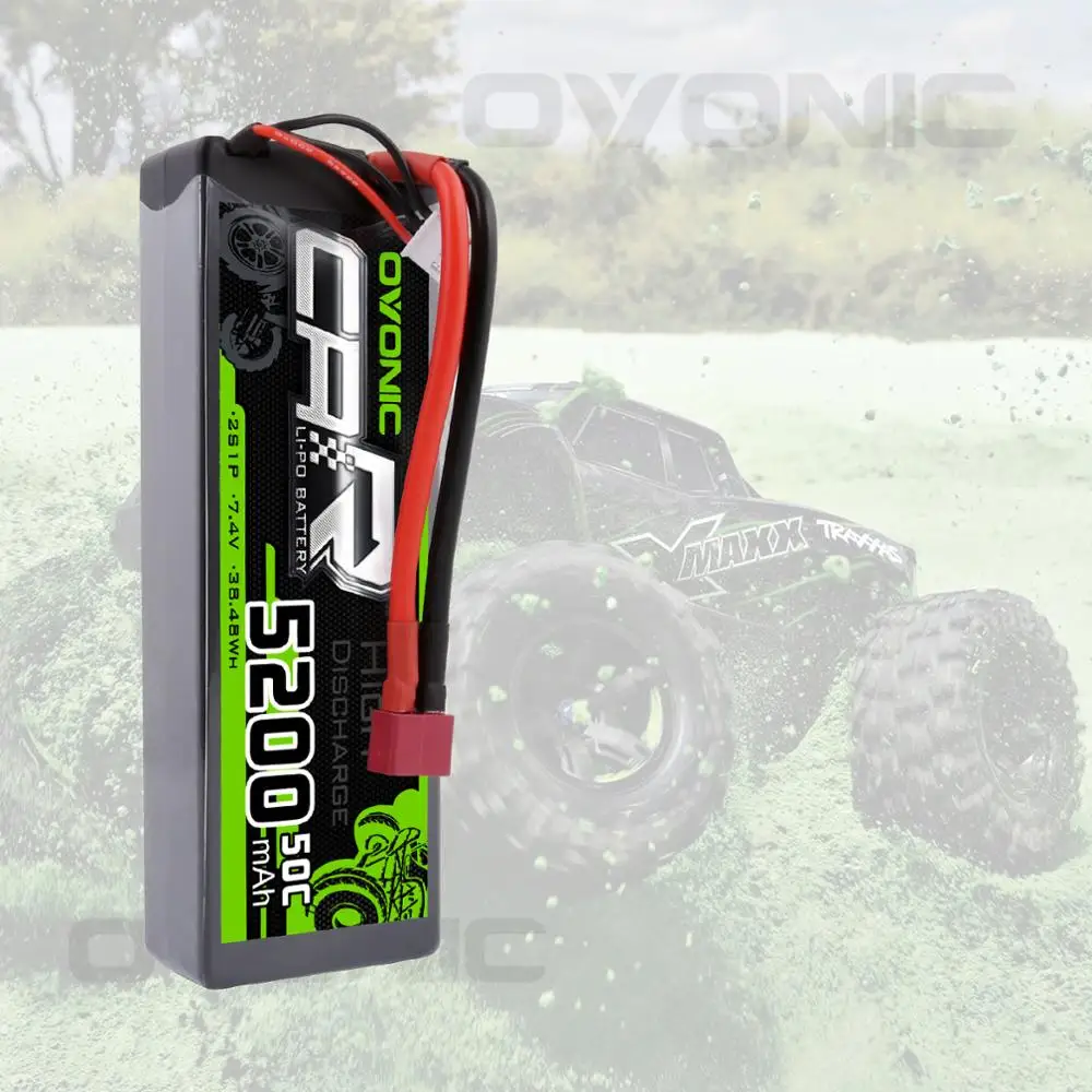 OVONIC 5200 mAh LiPo батарея S 7 4 V Жесткая Коробка 1/10 1/8 RC автомобиль | Игрушки и хобби