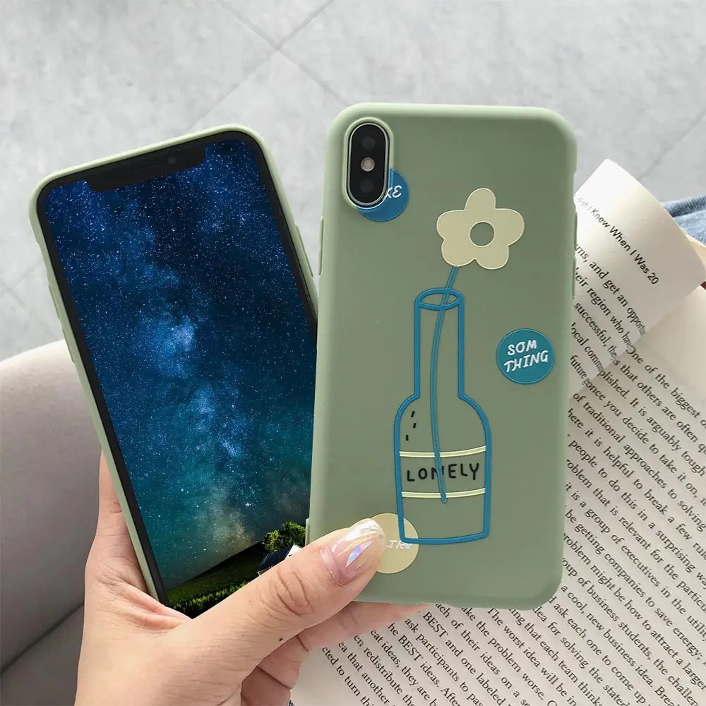 KISSCASE Chic Pattern Silicone Phone Case For iPhone XR X XS MAX Soft TPU 7 8 6S Plus Ultra Thin Accessorie |