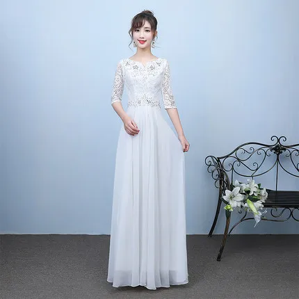 Модные черные вечерние платья с коротким рукавом Robe De Soiree длинные кружевные вечерние платья размера плюс - Цвет: white