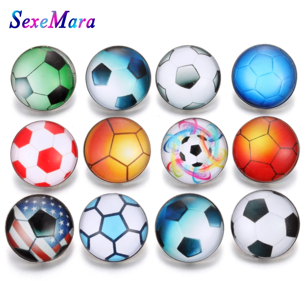 10 шт./лот спортивные футбольные баскетбольные стеклянные кнопки ювелирные