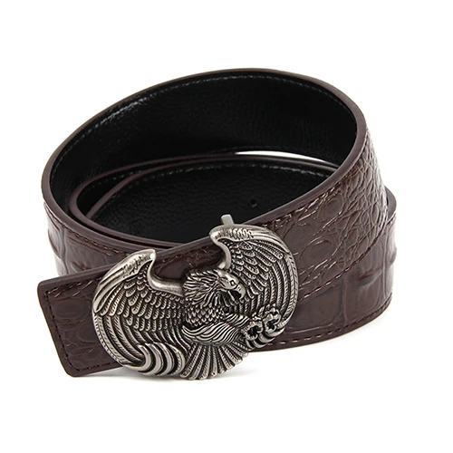 Aburo новые джинсы riem ковбой Классический Крокодил stijlvolle riemen mannen glad gesp taille riem джинсы - Цвет: 9