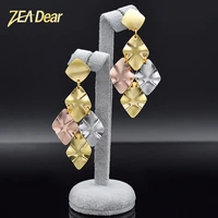 zea dear jewelry long drop earrings for women dangle earrings hot selling big earrings for wedding gift bohemia jewelry findings