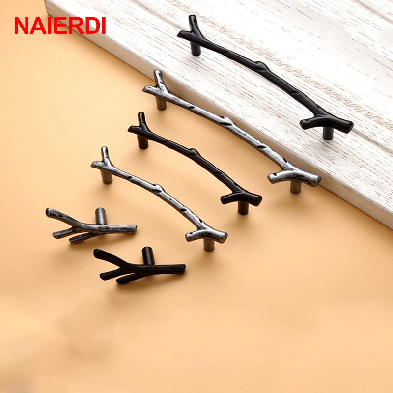 Ручки для дерева NAIERDI 10 шт. черная бронзовая кухонная ручка 96 мм 128 ручки выдвижных