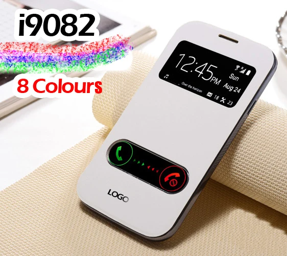 Flip Cover Leather Phone Case For Samsung Galaxy Grand Duos Neo Plus GT 9082 9060 I9082 I9060 I9060i GT-I9060 Slim Window | Мобильные