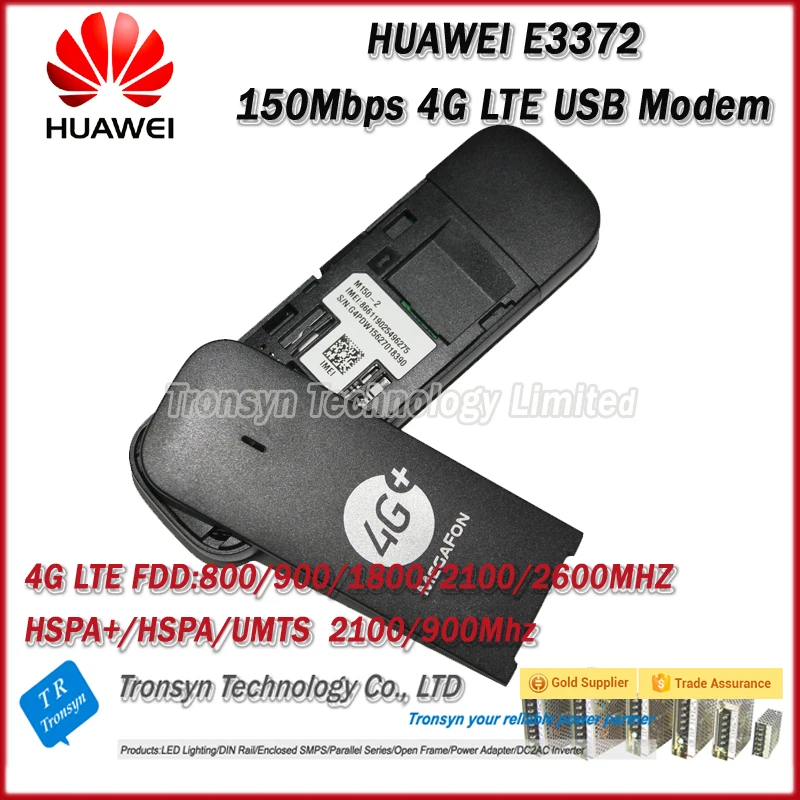 Оригинальный разблокированный HUAWEI E3372 150 Мбит/с 4G LTE USB модем с двойным портом