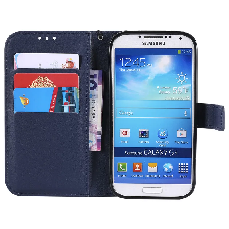 Чехол для Samsung Galaxy S4 чехол роскошный кожаный бумажник с откидной крышкой I9500 I9505