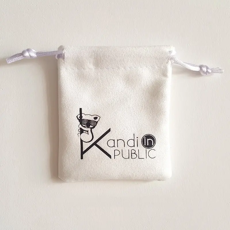 100 шт./лот маленькая Подарочная сумка для ювелирных изделий с логотипом на