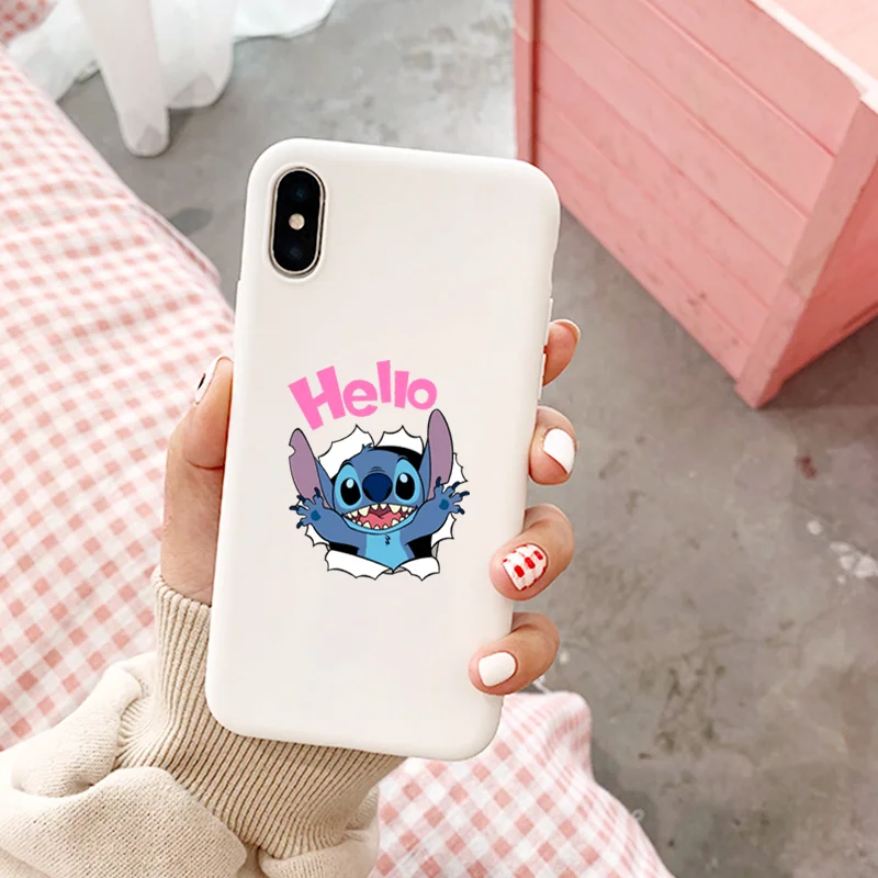 Силиконовый мягкий чехол для телефона Disneys Stitch для Apple IPhone X XR XS MAX 7 8 7 plus 6 6 S Plus 5 5S SE задняя крышка - Цвет: W-921