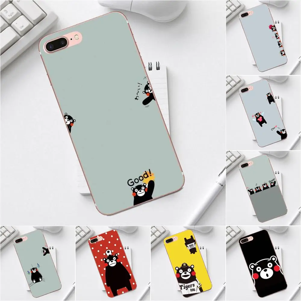 Qdowpz Kumamon мультфильм для Galaxy Alpha Core Prime Note 4 5 8 S3 S4 S5 S6 S7 S8 S9 mini edge Plus Мягкий